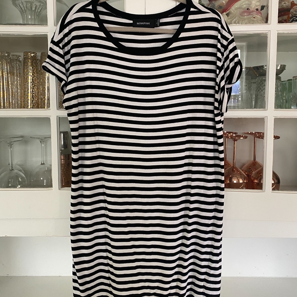 MINKPINK Striped T-Shirt Dress